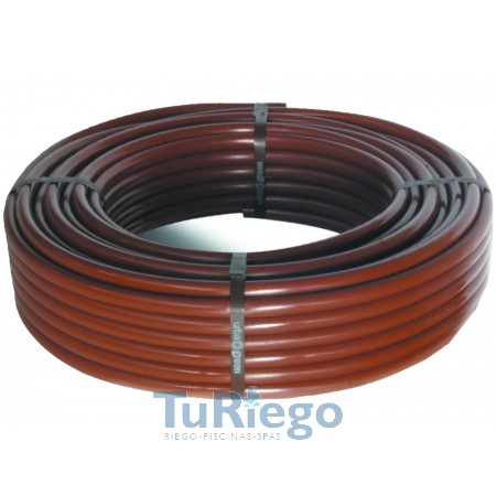 Tubería PE-32 y PN-2,5 de 16 mm marrón