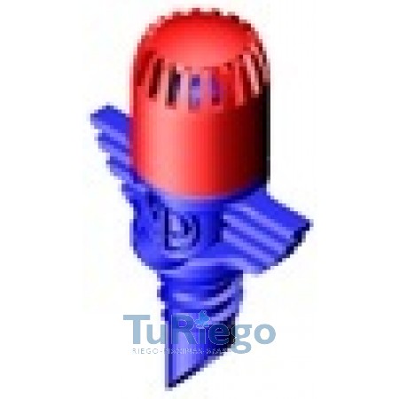Microdifusor AQUILA 360º x 18 chorros Base azul cabeza roja