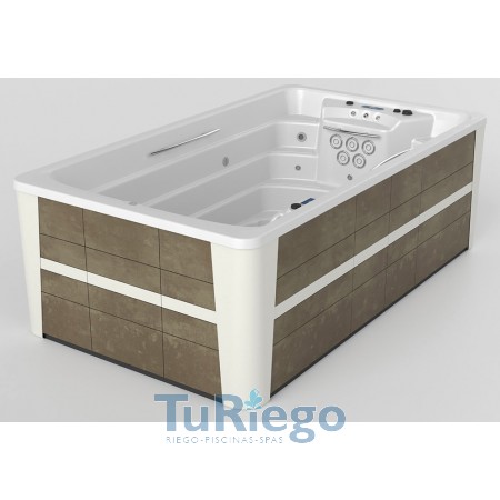Spa Privado SWIMSPA COMPACT, Mueble Urban Grey color blanco