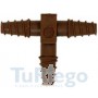 Conector en TE de 5 x 3 mm. bocas roscadas