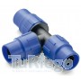 Te bocas iguales Fitting superroscado para cinta riego por goteo Ø 16 mm