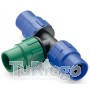 Te bocas iguales Fitting superroscado para cinta riego y al centro cinta simple Ø 16 mm 