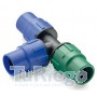 Te bocas iguales Fitting superroscado para cinta riego y al lateral cinta simple Ø 16 mm 