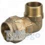 Codo 90º rosca macho latón PE (fittings) uso alimentario 